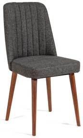 Cadeira Vina – Noz e Antracite – 47x89x46 cm