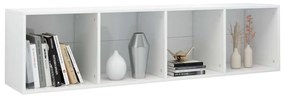Estante/móvel de TV derivados de madeira branco brilhante