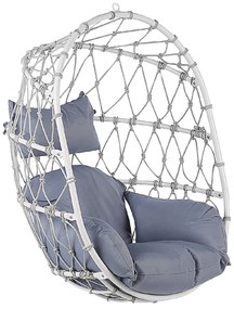 Cadeira suspensa em rattan branco com suporte ADRIA Beliani