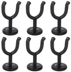 Conjunto de 6 suportes de parede para guitarra
