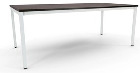 Mesa de Reunião 2400x1200mm - Alfa Branco / Wengué