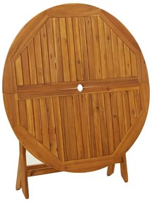 Mesa de jardim dobrável 110 cm madeira de acácia maciça