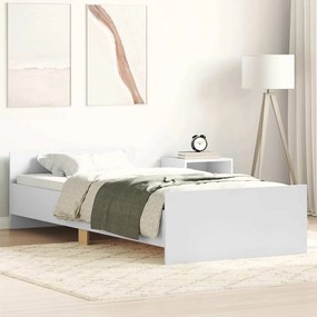 Estrutura de cama 90x190 cm derivados de madeira branco