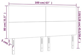 Cabeceira de cama 4 pcs veludo 80x5x78/88 cm preto