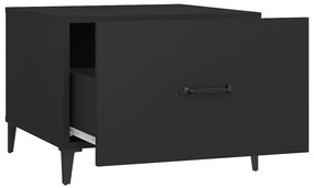 Mesas de centro com pernas de metal 2 pcs 50x50x40 cm preto
