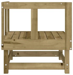 Sofás de canto para jardim 2 pcs madeira de pinho impregnada