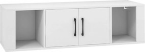 Armário suspenso para TV de 2 portas  108 x 33 x 30,5 cm com 2 cubos Consola de arrumação branco