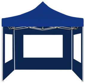 Tenda dobrável profissional com paredes alumínio 2x2 m azul