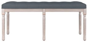 Banco 110x40x49 cm veludo cinzento-escuro
