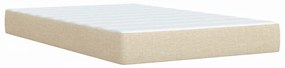 Cama boxspring com colchão 120x190 cm tecido cor creme