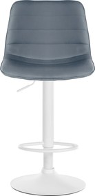 Conjunto de 2 bancos de bar Lex em couro sintético cinzento claro