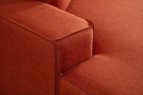 Sofá-Cama de Canto Pırlo – Laranja – 260x78x170 cm
