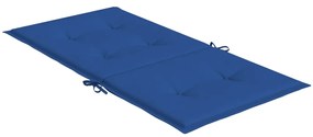 Almofadões lombares p/ cadeiras de jardim 4pcs oxford azul real