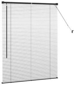 Persiana de Janela com cortinas Outros Manual Preto 100 x 130 cm Alumí