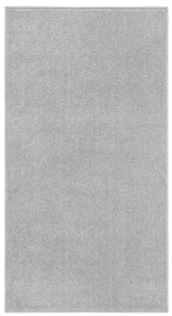 vidaXL Tapete de pelo curto 80x150 cm cinzento-claro