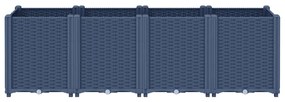 Vaso/floreira 160x40x53 cm PP cinzento azul
