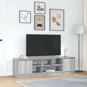 vidaXL Móvel de TV 188,5x41x50 cm derivados de madeira cinzento sonoma