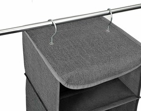 Estante suspensa para arrumação para guarda roupa 30 x 30 x 90 cm cinzento