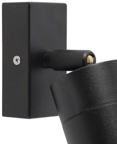 Candeeiro de parede exterior preto ajustável IP44 - Solo Moderno