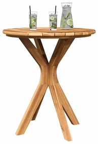 Mesa Bistro de Jardim Ø70x75 cm Madeira Sólida de Teca