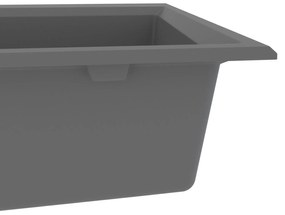 Tanque de Cozinha Cinza 790x500x193 mm Granito