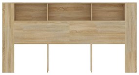Armário de cabeceira 200x18,5x104,5 cm carvalho sonoma