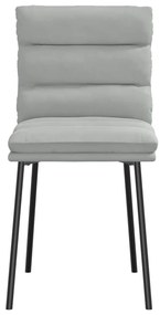 Cadeiras de jantar 6 pcs veludo cinzento-claro