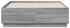 Estrutura cama 120x190 cm derivados de madeira cinzento sonoma