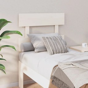 Cabeceira de cama 93,5x3x81 cm pinho maciço branco