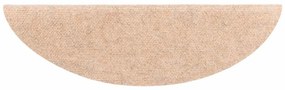 Tapetes escada autoadesivos 10 pcs 56x17x3 cm agulhado creme
