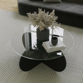 Mesa de Café Bubble - Preta - 75x35x75 cm
