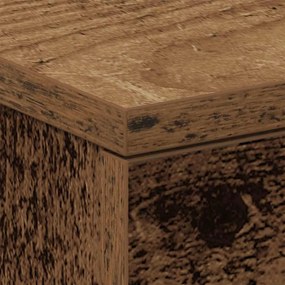 Mesas cabeceira 2pcs 38x35x55cm derivados madeira madeira velha