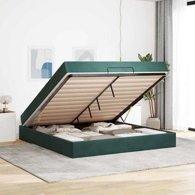 Estrutura da Cama Outros Verde-escuro 180 x 200 cm Veludo