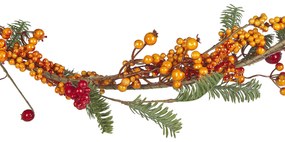 Guirlanda de Natal verde e laranja 150 cm OURENSE Beliani