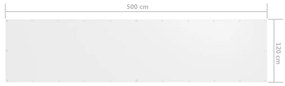 Tela de varanda 120x500 cm tecido Oxford branco