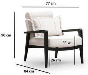 Cadeira Wing Apollo – Creme – 77x90x84 cm