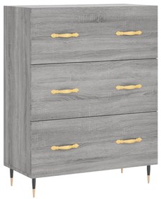 Armário alto 69,5x34x180 cm derivados de madeira sonoma cinza