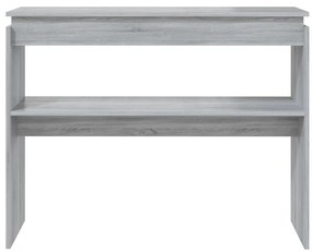 Mesa consola 102x30x80 cm derivados de madeira cinzento sonoma