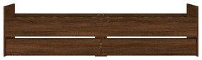 Estrutura de cama com gavetas 90x190 cm carvalho castanho