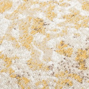 Tapete de exterior tecelagem lisa 115x170 cm amarelo