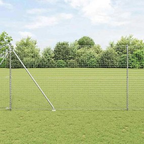 Posts de Cerca vidaXL com Ponta 26 pcs Ø32 mm 170 cm Aço Galvanizado