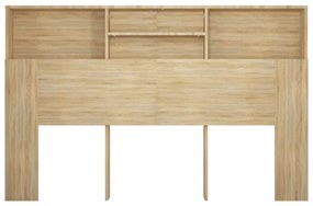 Armário de cabeceira 160x19x103,5 cm cor carvalho sonoma