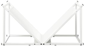 Suporte para lenha 70x43x34,5 cm aço laminado a frio branco