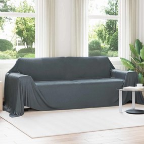 vidaXL Cobertores de Sofá 6 pcs Cinza Escuro 350 x 270 cm Lã