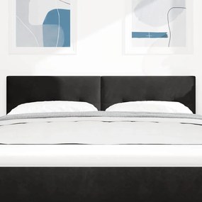 Cabeceira LED Estofada Preta 72 cm Veludo
