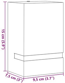 Candeeiro de parede para exterior aço inoxidável prateado