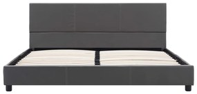 Estrutura de cama 120x200 cm couro artificial cinzento