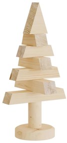 Árvores de Natal decorativas 2pcs 30 cm madeira de pinho maciça