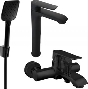 Mexen Pecos Conjunto de banheira R62, preto - 72713R62-70