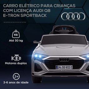 AIYAPLAY Carro Elétrico para Crianças acima de 3 Anos Carro Audi Q8 Et